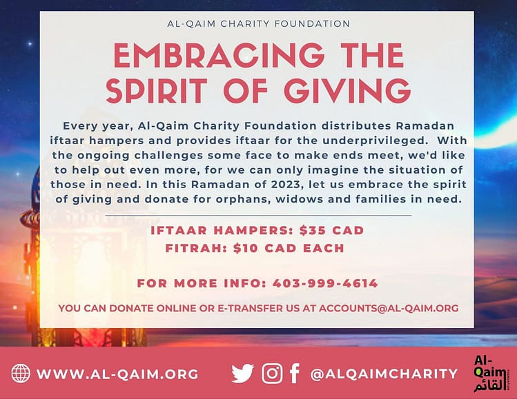 Ramazan Donation Calgary